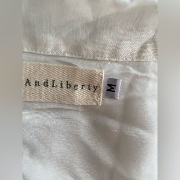 Johnny Was 4 For Love & Liberty White Embroidered Cardigan Sz M Línen Boho - Picture 6 of 12